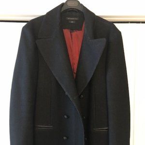 John Varvatos Size Large Wool Blend Overcoat